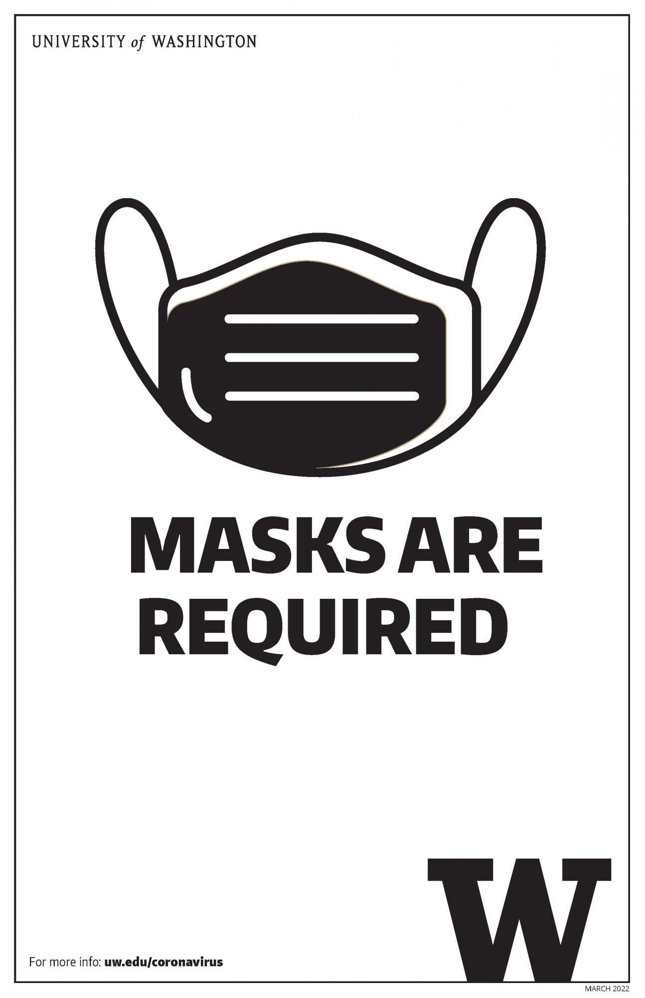 masks are required poster in black and white