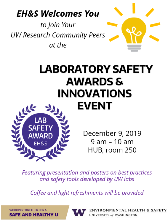 lab safety award event graphic