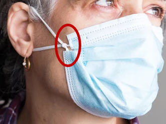 surgical mask with knots