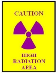 Caution High Radiation Area sign