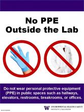 No PPE Outside the Lab poster